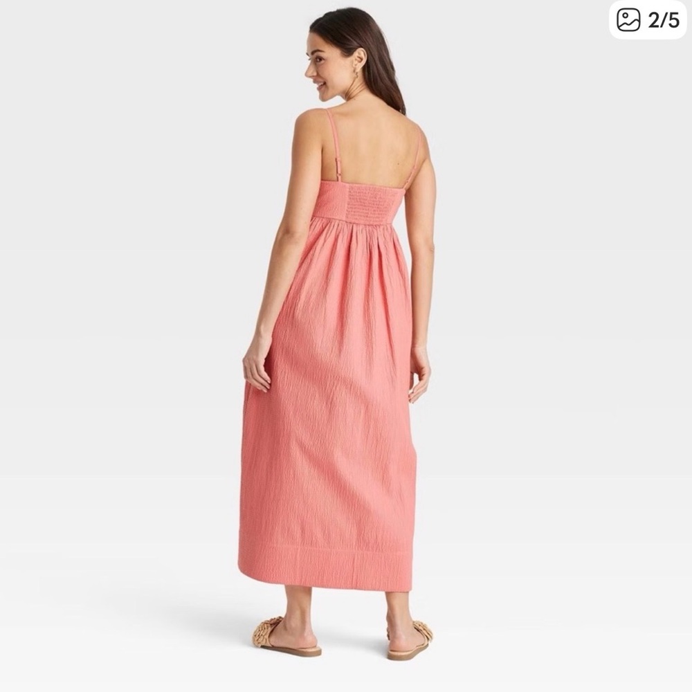 A New Day maxi women's seersucker a line dress size XL - Picture 2 of 6